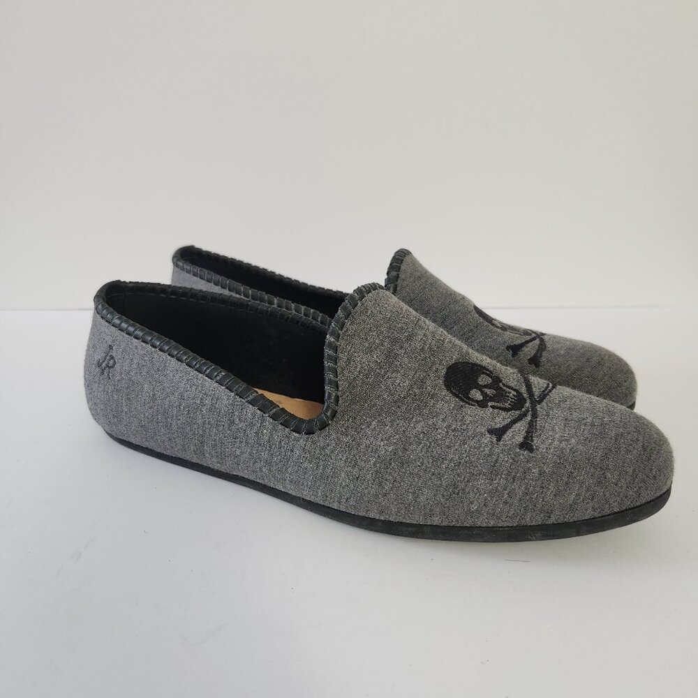 Jack Rogers Roy Skull Crossbones Gray Loafers 9.5 - Picture 2 of 8